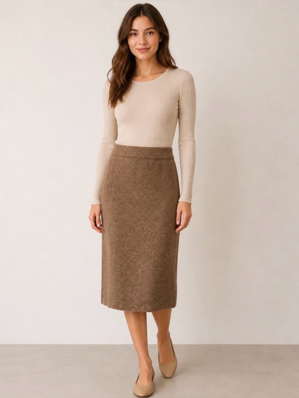 BLUIVY Knit Pencil Skirt